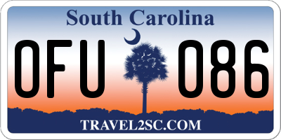 SC license plate OFU086