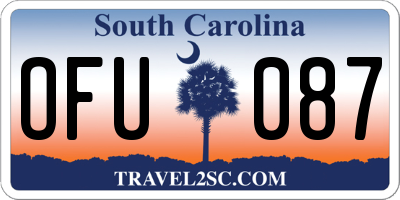 SC license plate OFU087