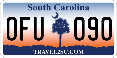 SC license plate OFU090