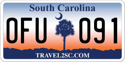 SC license plate OFU091