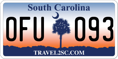 SC license plate OFU093