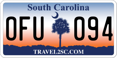 SC license plate OFU094