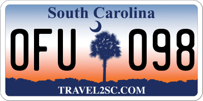 SC license plate OFU098