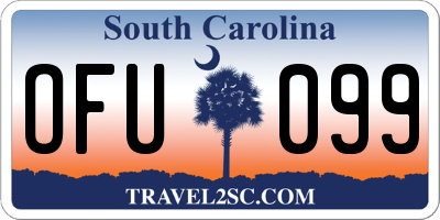 SC license plate OFU099