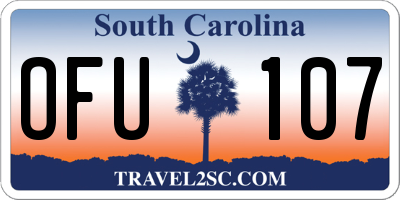 SC license plate OFU107
