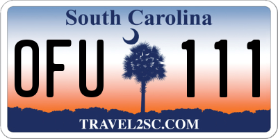 SC license plate OFU111