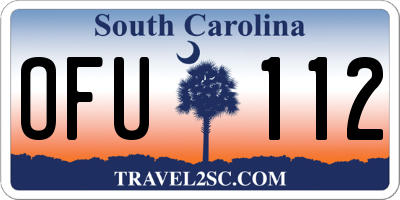 SC license plate OFU112