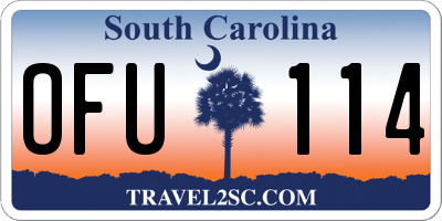 SC license plate OFU114