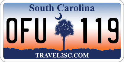 SC license plate OFU119