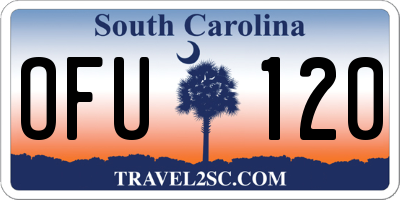 SC license plate OFU120