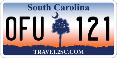 SC license plate OFU121