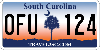 SC license plate OFU124