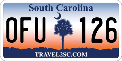 SC license plate OFU126