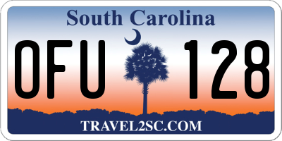 SC license plate OFU128