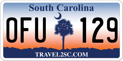 SC license plate OFU129