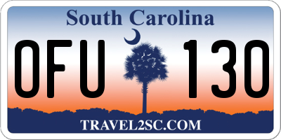 SC license plate OFU130