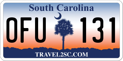SC license plate OFU131