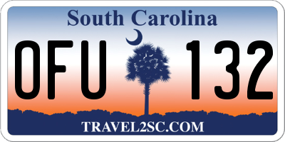 SC license plate OFU132