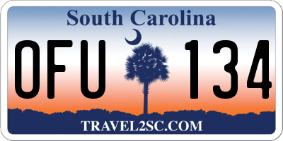 SC license plate OFU134