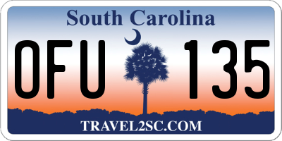 SC license plate OFU135