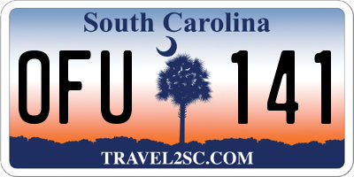 SC license plate OFU141