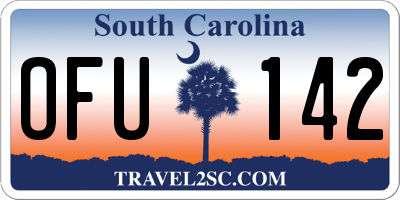 SC license plate OFU142
