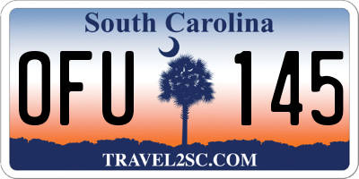 SC license plate OFU145
