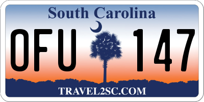 SC license plate OFU147