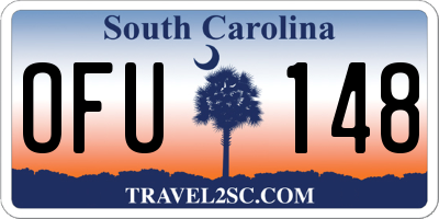 SC license plate OFU148