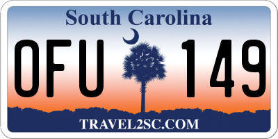 SC license plate OFU149