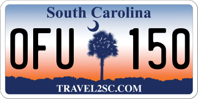 SC license plate OFU150