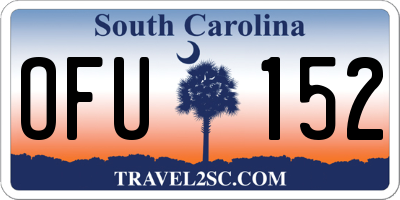 SC license plate OFU152