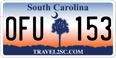 SC license plate OFU153