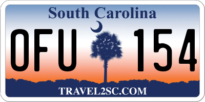 SC license plate OFU154