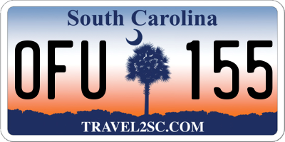 SC license plate OFU155