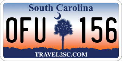 SC license plate OFU156