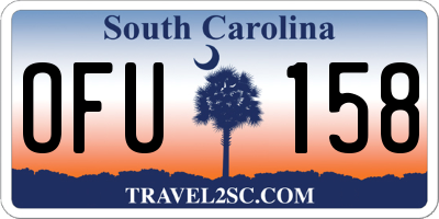 SC license plate OFU158