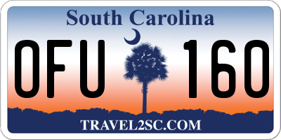 SC license plate OFU160