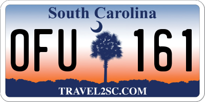 SC license plate OFU161