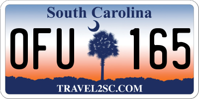 SC license plate OFU165