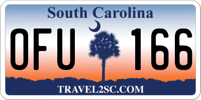 SC license plate OFU166
