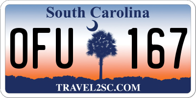 SC license plate OFU167