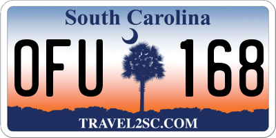 SC license plate OFU168