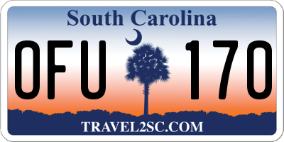 SC license plate OFU170