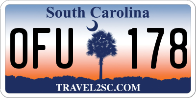 SC license plate OFU178