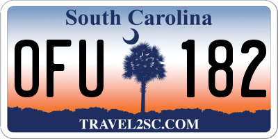 SC license plate OFU182