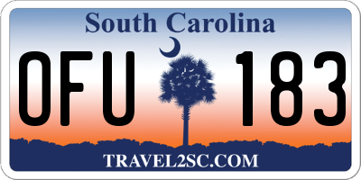 SC license plate OFU183