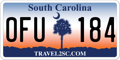 SC license plate OFU184