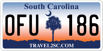 SC license plate OFU186