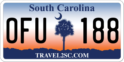 SC license plate OFU188